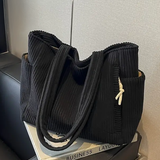 Tilda – Gerippte Tragetasche mit Kordel-Detail